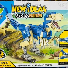 Đồ Chơi Lắp Ráp JIQILE 43001 43017 Robot Khủng Long Biến Hình Thành Xe Ô Tô, Máy Bay, Tàu Thủy - Bộ Lego Khám Phá Thế Giới Jurassic