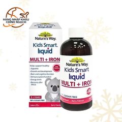 Siro bổ sung sắt và vitamin cho trẻ - Nature's Way Kids Smart Liquid Multi + Iron 200ml - Hỗ trợ sức khỏe, tăng cường miễn dịch hiệu quả