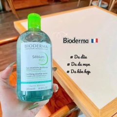 Tẩy trang Bioderma Sebium H2O 500ml (xanh) – kiềm dầu, giảm mụn