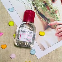 Tẩy trang Bioderma Crealine H2O 100ml (hồng) – sạch dịu, mini tiện lợi