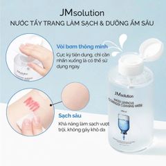 Nước Tẩy Trang JMsoultion Hyaluronic Black 500ml - Dưỡng Ẩm, Làm Sạch Dịu Nhẹ, Phù Hợp Mọi Loại Da, Không Gây Kích Ứng