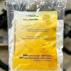 Bông Tẩy Trang Santé & Beauté 600 Miếng - Mềm Mịn, Ít Xơ, Chăm Sóc Da Hiệu Quả, Nhập Khẩu Từ Pháp