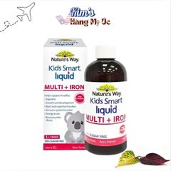 Siro Bổ Sung Sắt & Vitamin Nature's Way Kids Smart - Dinh Dưỡng Tăng Cường Sức Đề Kháng cho Trẻ Em (200ml)