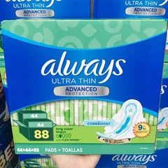 Băng Vệ Sinh Always Ultra Thin 88 Miếng - Thấm Nhanh, Thoáng Khí, Thiết Kế Mỏng Nhẹ, Dành Cho Ngày Kinh Nguyệt Thoải Mái