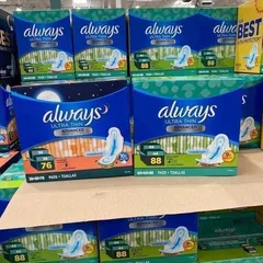 Băng Vệ Sinh Always Ultra Thin 88 Miếng - Thấm Nhanh, Thoáng Khí, Thiết Kế Mỏng Nhẹ, Dành Cho Ngày Kinh Nguyệt Thoải Mái