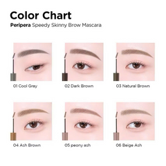 Mascara Chuốt Lông Mày Peripera Speedy Skinny Brow 3g - Kiểm Soát Lông Mày Tự Nhien, Không Bết, Dễ Sử Dụng Từ Hàn Quốc