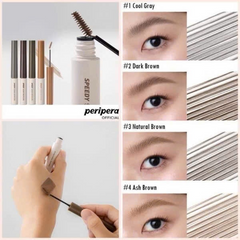 Mascara Chuốt Lông Mày Peripera Speedy Skinny Brow 3g - Kiểm Soát Lông Mày Tự Nhien, Không Bết, Dễ Sử Dụng Từ Hàn Quốc