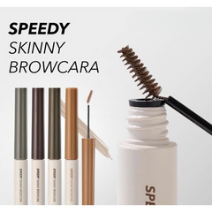 Mascara Chuốt Lông Mày Peripera Speedy Skinny Brow 3g - Gel Mềm Mịn, Màu Tự Nhiên, Công Nghệ Giữ Màu Bền lâu, Hàn Quốc