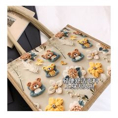 Túi Tote Họa Tiết Hoạt Hình 3D Dễ Thương - Tiện Lợi Để Đi Làm, Đi Học, Xách Tay Hoặc Đeo Vai - Phong Cách Trẻ Trung, Ngẫu Hứng