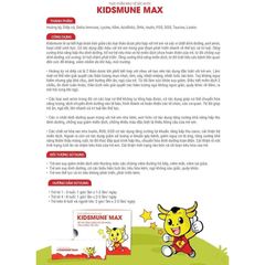KIDSMUNE Max - Tăng Cường Sức Đề Kháng Cho Trẻ Biếng Ăn & Ốm Vặt, Dinh Dưỡng Thiết Yếu Giúp Phát Triển Toàn Diện