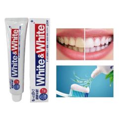 Kem Đánh Răng White & White LION 150g - Nhật Bản Chính Hãng, Trắng Răng Sạch Sâu, Ngừa Sâu Răng, Hương Bạc Hà Mát Lạnh