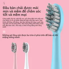 Bàn Chải Đánh Răng Điện Âm Thanh Tự Động Chống Nước - 3 Đầu Bàn Chải Siêu êm, Giúp Sáng Răng và Bảo Vệ Nướu