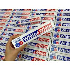 Kem Đánh Răng White & White Lion Nhật Bản 150g - Siêu Trắng An Toàn, Hơi Thở Thơm Mát, Chăm Sóc Răng Miệng Từ Thiên Nhiên