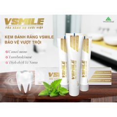 Combo Viên Uống Tăng Cường Sức Khỏe & Kem Đánh Răng Vsmile - Chăm Sóc Răng Miệng, Tăng Đề Kháng, Chính Hãng Việt Nam
