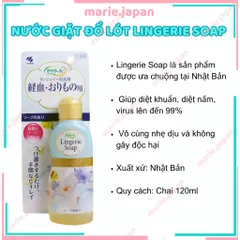 Nước Giặt Đồ Lót Lingerie Soap Nhật Bản 120ml - Giữ Sạch Thơm Tho Từ Ký Sinh Trùng, Dùng Cho Quần Lót Phụ Nữ