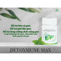 DETOXMUNE MAX - Thực Phẩm Bảo Vệ Gan, Thanh Nhiệt, Giải Độc, Hỗ Trợ Chức Năng Gan, Ngăn Ngừa Ung Thư Gan, Tăng Cường Sức Khỏe