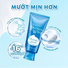 Sữa Rửa Mặt Tạo Bọt Senka Perfect Whip 120g - Chiết Xuất Tơ Tằm Trắng, Dưỡng Ẩm và Làm Sáng Da, Phù Hợp Với Da Mụn