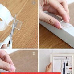 Băng Keo Nano Hai Mặt Đa Năng Trong Suốt 3cm - Dán Chắc Chắn, Chịu Nhiệt, Lý Tưởng Cho Gia Đình và Trang Trí Nội Thất