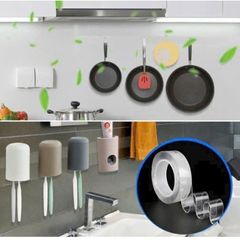 Băng Keo Nano Hai Mặt Đa Năng Trong Suốt 3cm - Dán Chắc Chắn, Chịu Nhiệt, Lý Tưởng Cho Gia Đình và Trang Trí Nội Thất