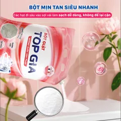 Bột Giặt TOPGIA 3.3kg Hương Nước Hoa Pháp - Sạch Bền, Thơm Mát, Thân Thiện với Da Tay, Dùng Cho Giặt Tay và Giặt Máy