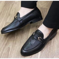 Giày sục nam DAVINCIA cao cấp - Da đà điểu họa tiết độc đáo, đế cao su chống trơn, thoáng chân, phong cách công sở và dạo phố