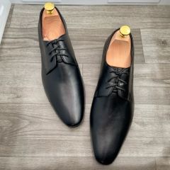 Giày Derby Buộc Dây Da Nam Cao Cấp DAVINCIA - Đế Cao Su Chống Trơn Trượt, Phong Cách Lịch Lãm Cho Công Sở và Dạo Phố
