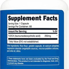 Viên Uống Nutricost TUDCA 250mg - Hỗ Trợ Giải Độc Gan, Bảo Vệ Chức Năng Gan và Mật - 60 Viên