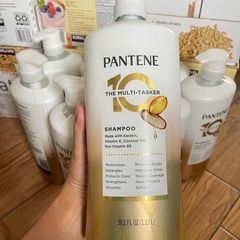 Dầu gội Pantene The 10 Multi-Tasker 1.13L – Phục hồi hư tổn, mang lại độ bóng tự nhiên cho mọi loại tóc