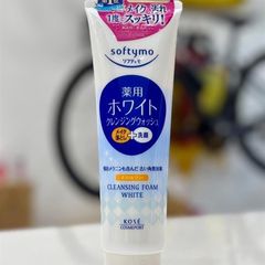 Sữa Rửa Mặt Kose Softymo Cleansing Foam White 190g - Làm Sạch Dịu Nhẹ, Hỗ Trợ Sáng Da cho Mọi Loại Da