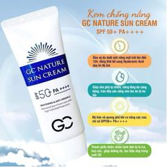 Kem Chống Nắng GC Nature Sun Cream Nâng Tone Dưỡng Trắng SPF 50+ PA++++ 60ml Hàn Quốc
