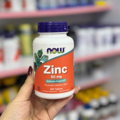 NOW Zinc 50mg 250 Viên – Hỗ Trợ Miễn Dịch, Sức Khỏe Da, Tăng Cường Sinh Lý Nam – Hàng Mỹ Tân Bình