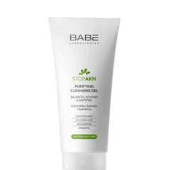Sữa Rửa Mặt Babe Stop Akn 200ml - Gel Làm Sạch Da Nhạy Cảm, Ngăn Ngừa Mụn, Chiết Xuất Thiên Nhiên, Dưỡng Ẩm, Phù Hợp Mọi Loại Da