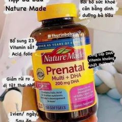 Vitamin Tổng Hợp Bầu Mỹ Nature Made Prenatal Multi + DHA 150 Viên - Dinh Dưỡng Thiết Yếu Cho Mẹ Và Phát Triển Thai Nhi