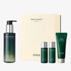 Set Sữa Rửa Mặt Dạng Gel Chống Oxy Hóa Ohui Prime Advancer - Gel to Foam Deep Cleanser 200ml + Quà Tặng Dưỡng Da Hàn Quốc