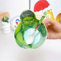 Bát Ăn Dặm Cho Bé Hulk Nhựa Melamine HULK001 - Dụng Cụ Ăn Uống An Toàn, Tiện Lợi Cho Trẻ Nhỏ, Kích Thước 17x3.8cm