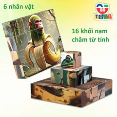 Khối Đồ Chơi Nam Châm Tung Tung Tung Sahur - Giáo Dục Tư Duy Sáng Tạo Dành Cho Trẻ Em - Lắp Ghép Nhân Vật Độc Đáo