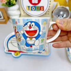 Bộ Set Bát Cốc Ly Nhựa Uống Nước Doraemon Cho Bé - Đồ Dùng Ăn Dặm An Toàn, Thiết Kế Ngộ Nghĩnh Cá Tính