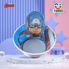 Bát Ăn Dặm Cho Bé Siêu Nhân Captain America - Nhựa Melamine An Toàn, Dễ Cầm Nắm, Thiết Kế Đẹp Mắt Cho Trẻ Em