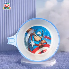 Bát Ăn Dặm Cho Bé Siêu Nhân Captain America - Nhựa Melamine An Toàn, Dễ Cầm Nắm, Thiết Kế Đẹp Mắt Cho Trẻ Em