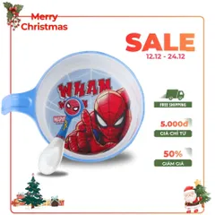 Bộ Bát Cốc Ăn Dặm Siêu Nhân Spider-Man Nhựa Melamine Chịu Nhiệt Cho Bé - Đồ Dùng Ăn Uống An Toàn, Đáng Yêu, Limited Edition