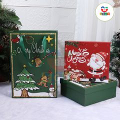 Hộp Quà Giáng Sinh Sang Trọng - Hộp Đựng Quà Noel Dễ Thương Cho Bé - Thiết Kế Đẹp Mắt, Chất Liệu Bền Chắc