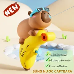 Súng Nước Capybara Cho Trẻ Em - Đồ Chơi Vui Chơi Mùa Hè 2025 - Chất Liệu Nhựa Cao Cấp, Tối Ưu Cho Bé 2 Tuổi Trở Lên