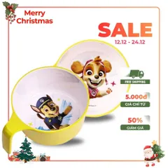 Set Bát Ăn Dặm PAW Patrol Cho Bé - Bộ Tô Chén Nhựa Melamine Hình Chó Cứu Hộ Đáng Yêu, An Toàn và Bền Bỉ