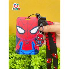 Dây Đeo Thẻ Học Sinh Spider-Man - Móc Kim Loại Bền Chắc, Chất Liệu Nhựa PC, Thiết Kế In Hình MARVEL Nổi Bật, Dài 48cm