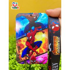 Dây Đeo Thẻ Học Sinh Spider-Man - Móc Kim Loại Bền Chắc, Chất Liệu Nhựa PC, Thiết Kế In Hình MARVEL Nổi Bật, Dài 48cm