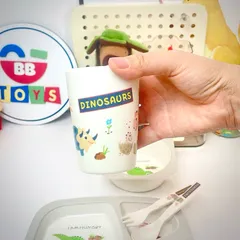 Bộ Khay Ăn Dặm Dành Cho Bé Hình Khủng Long - Bát Tăm Tre An Toàn, Thân Thiện Môi Trường, Quà Tặng Sinh Nhật Thú Vị