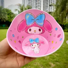 Bát Ăn Dặm Melody Kuromi Cho Bé Gái - Bát Nhựa Melamine An Toàn, Dễ Thương, Quà Tặng Đặc Biệt Cho Bé