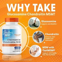 Viên Uống Hỗ Trợ Xương Khớp Doctor's Best Glucosamine Chondroitin MSM 120 Viên - Hàng Mỹ Chính Hãng