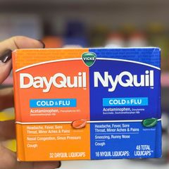 Viên Uống Giảm Ho và Cảm Cúm Vicks DayQuil & NyQuil Severe - Combo 48 Viên, Giúp Giảm Triệu Chứng Nhanh Chóng