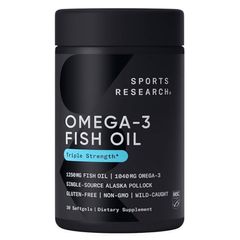 Dầu Cá Sport Research Amazon USA 90 Viên - Bổ Sung Omega-3 Giúp Tăng Cường Sức Khỏe Tim Mạch và Não Bộ - Mã QR Chính Hãng